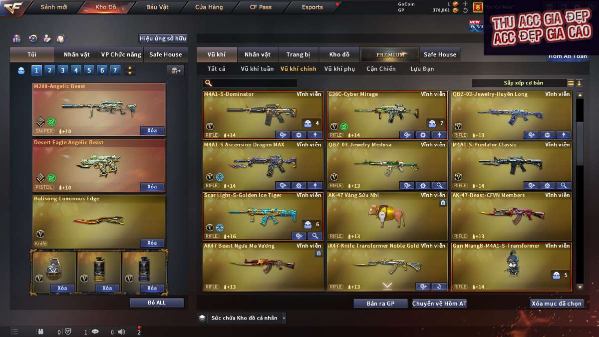shop acc cf uy tin gia re